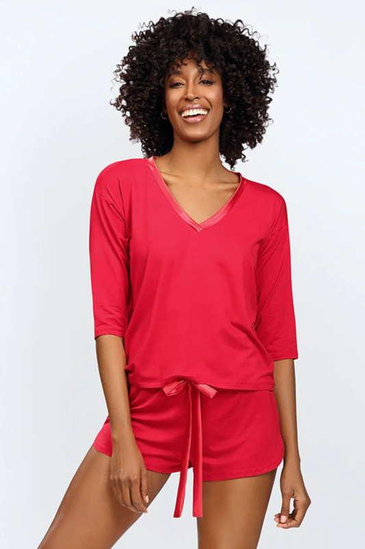 Komplet Dkaren Edith Barva: Červená, Velikost: 2XL
