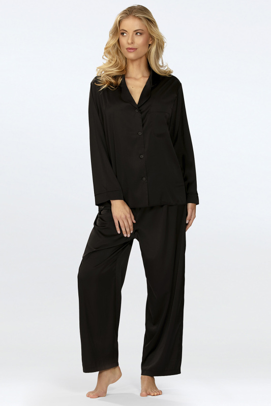 Pyžamo Amina Black - Dkaren XXL