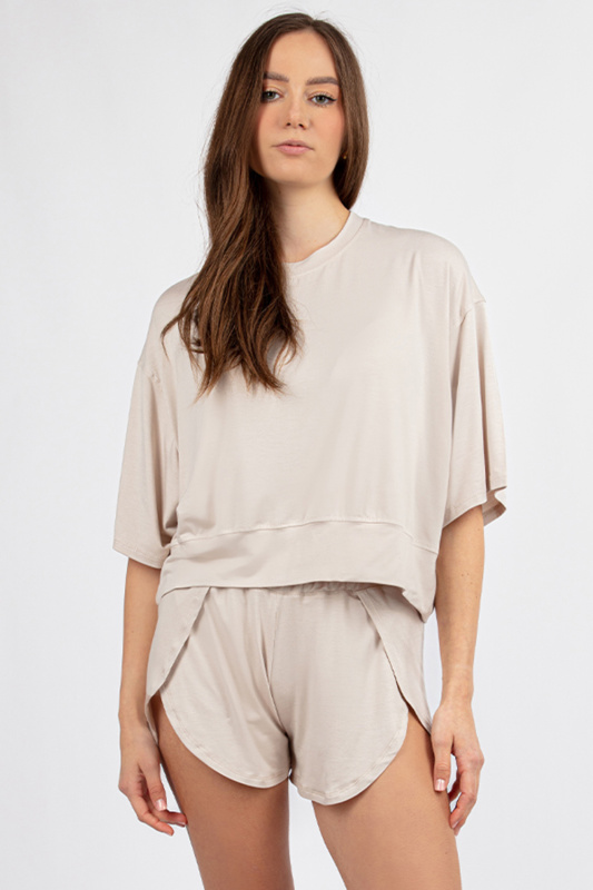 Dámské pyžamo Dkaren DK-K-B19 Barva: Béžová, Velikost: 2XL