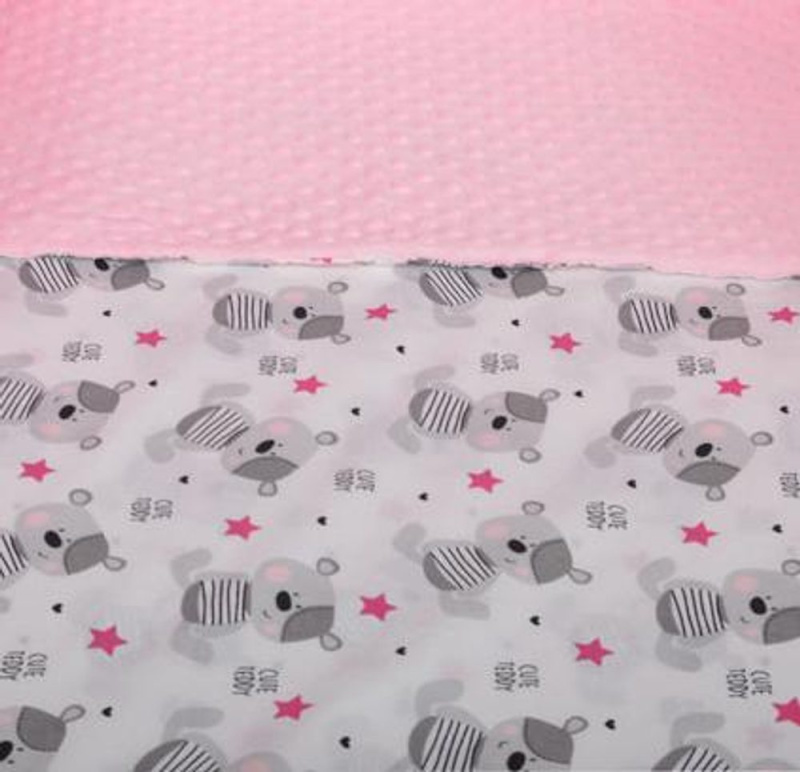 Tomi Povlečení K2 minky Teddy - růžové teddy