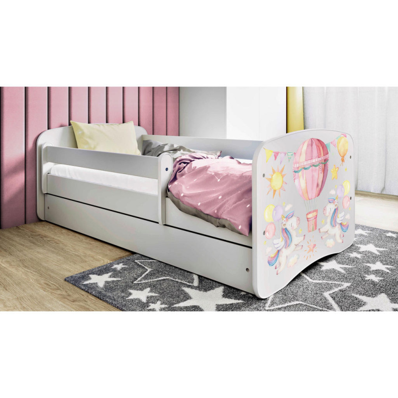 Dětská postel Babydreams+SZ+M bílá 80x160 Balónek