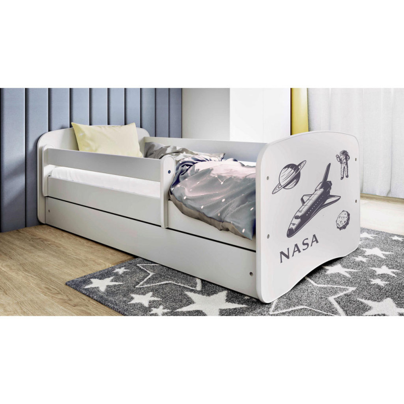 Dětská postel Babydreams+SZ+M bílá 80x160 Nasa