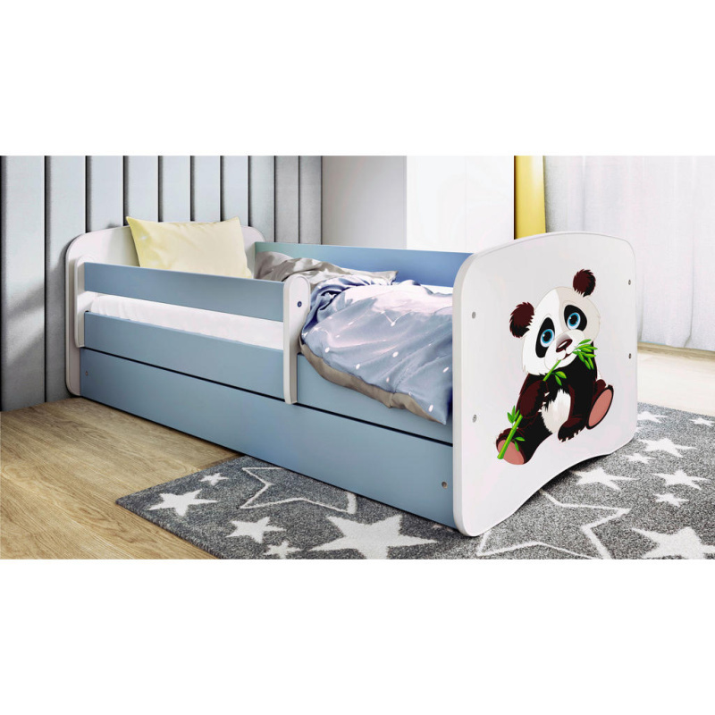 Dětská postel Babydreams+SZ+M modrá 80x160 panda 2