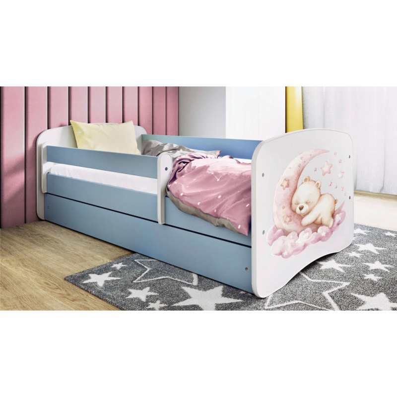 Dětská postel Babydreams+SZ+M modrá 80x160 sen