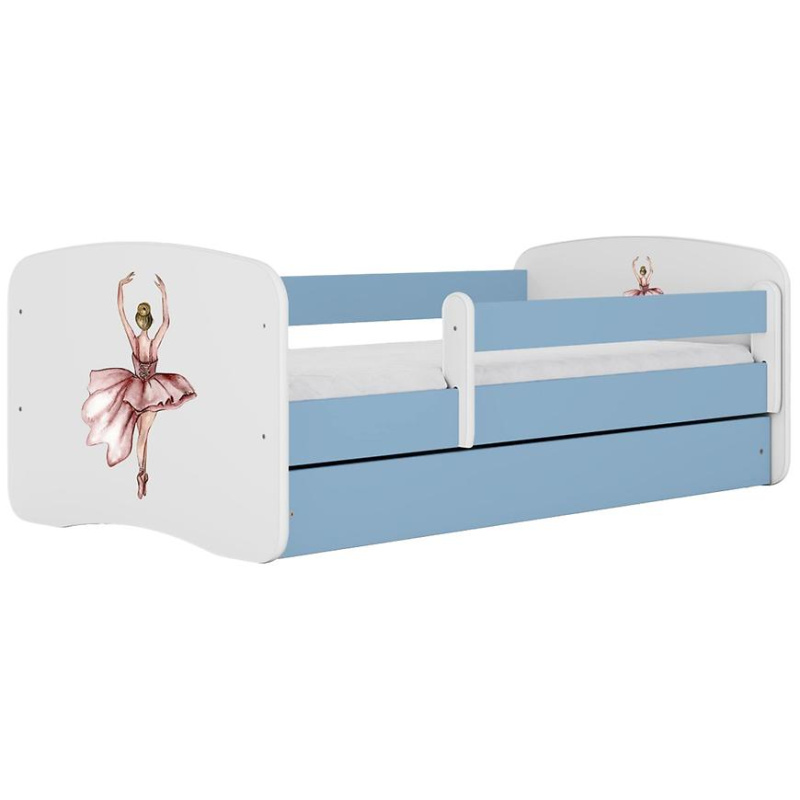 Dětská postel Babydreams+SZ+M modrá 80x160 Balerína
