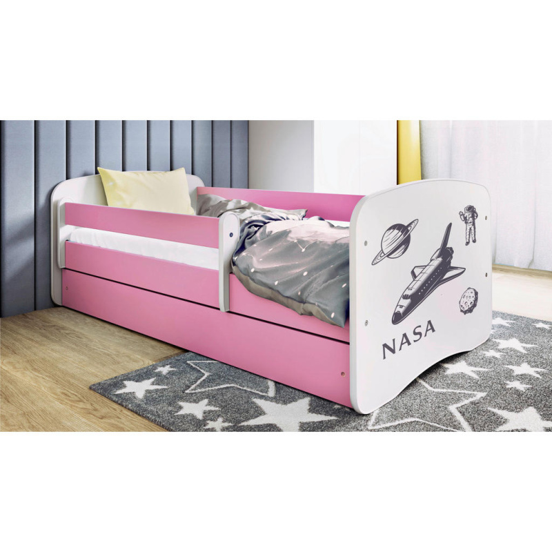 Dětská postel Babydreams+SZ+M růžová 80x160 Nasa