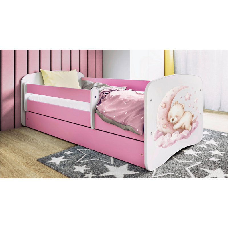 Dětská postel Babydreams+SZ+M růžová 80x160 sen