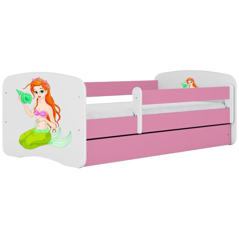 Dětská postel Babydreams+SZ+M růžová 70x140 Mořská panna
