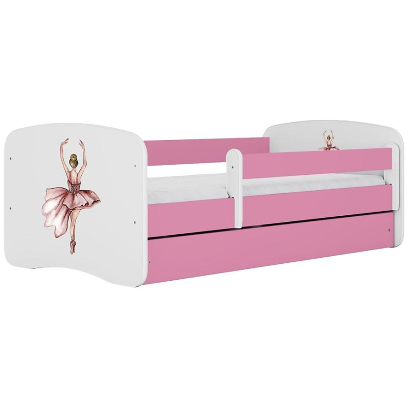 Dětská postel Babydreams+SZ+M růžová 80x180 Balerína