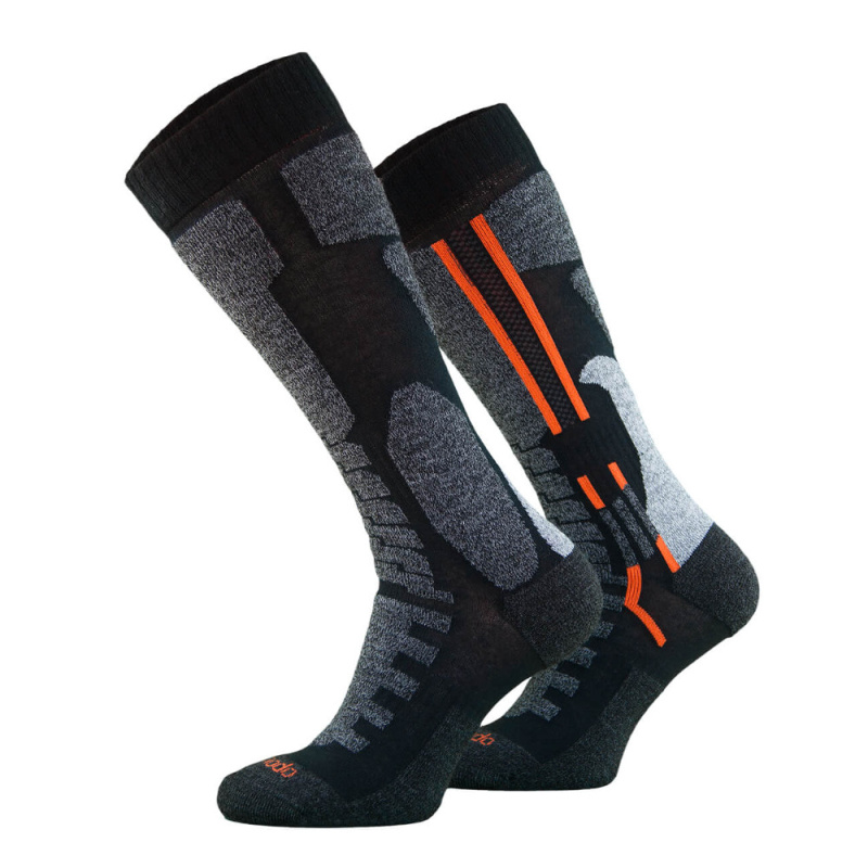 Motorkářské ponožky Comodo MTB1 Black Orange 39-42