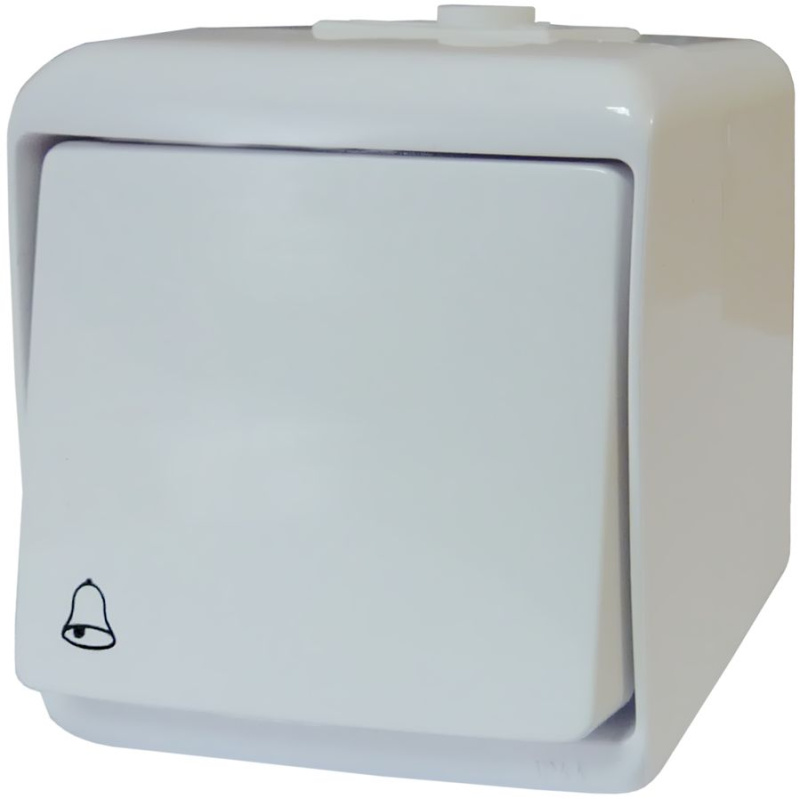 Schodištový vypínač s klapkou bílý podsvícený