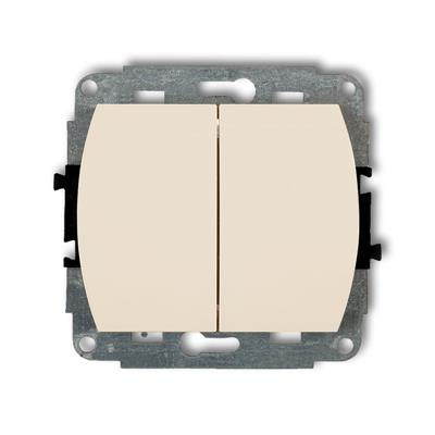 KARLIK Dvojitý vypínač béžový