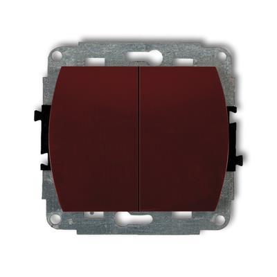 KARLIK Dvojitý vypínač hnedý