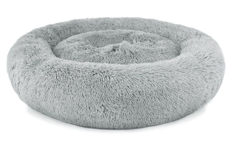 Plyšový pelíšek pro psa nebo kočku XXL - šedý