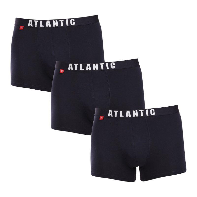 3PACK pánské boxerky Atlantic tmavě modré (3MH-011blue) L, trenky / trenýrky