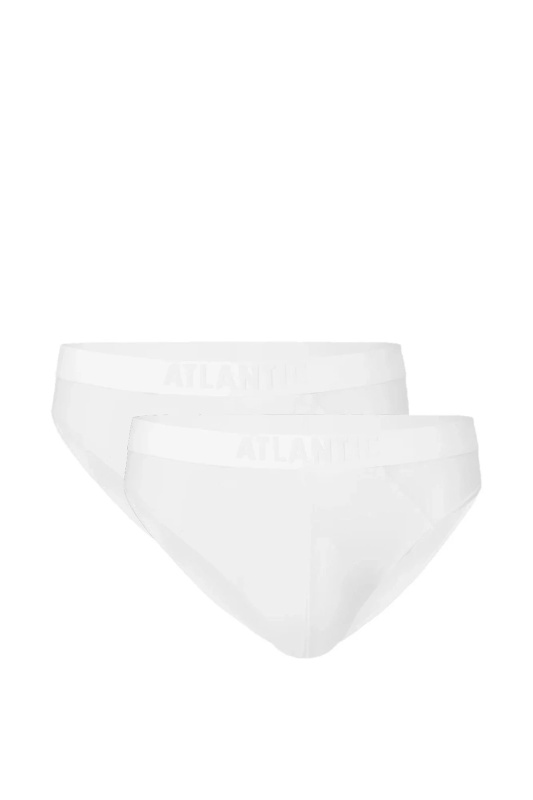 Pánské slipy 016 2 pack - Atlantic bílá S