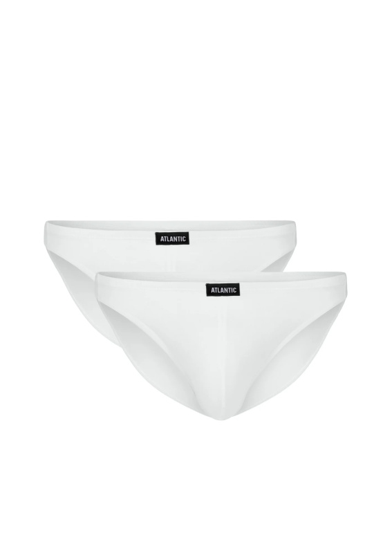 Pánské slipy z Pima bavlny ATLANTIC Mini 2Pack - bílá XL