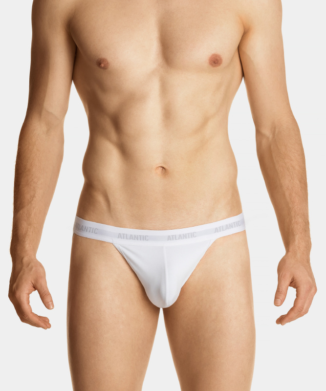 Pánské slipy 1571 Jockstrap white - Atlantic bílá XXL