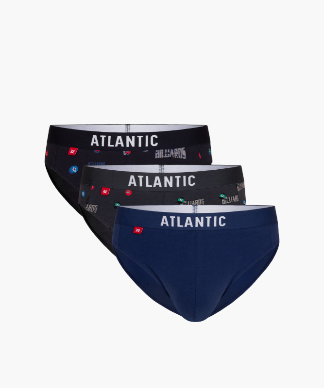 Pánské slipy ATLANTIC 3Pack - vícebarevné Velikost: M