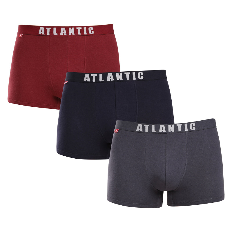 Pánské boxerky ATLANTIC 3Pack - vícebarevné Velikost: S