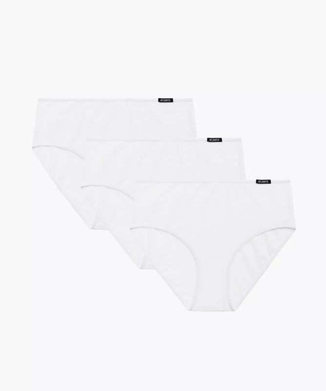 Dámské kalhotky 3 pack 579 white - Atlantic bílá M