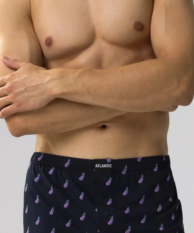 Pánské boxerky Atlantic 2MBH-002 A'2 S-2XL tmavě modrozelená XL