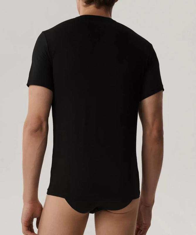 Pánské tričko Atlantic BMV-051 kr/r S-2XL černá L