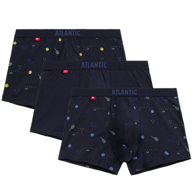 Pánské boxerky 3 pack 050 - Atlantic tmavě modrá L