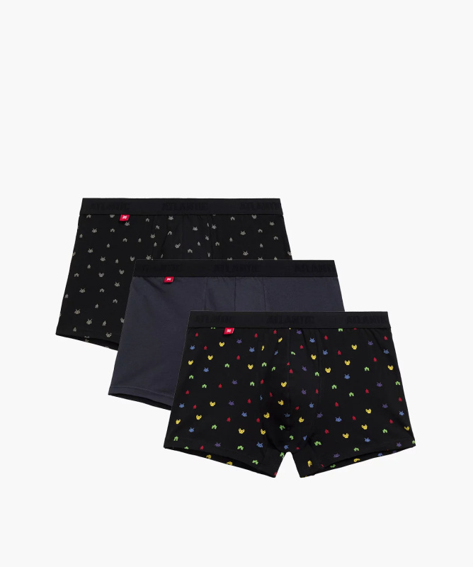 Boxerky Atlantic 3MH-054 3 pcs Barva: Černá, Velikost: M