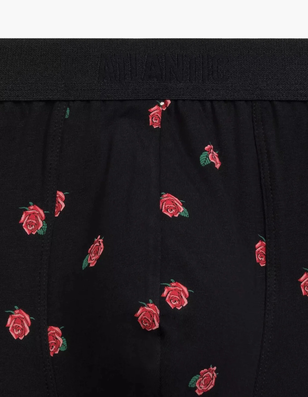 Pánské boxerky Atlantic 2GMH-026 A'2 S-2XL černo-vínový XXL