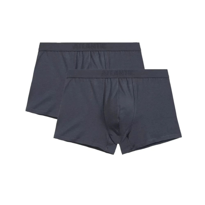 Pánské boxerky 2 pack 016 graphite - Atlantic grafitová S