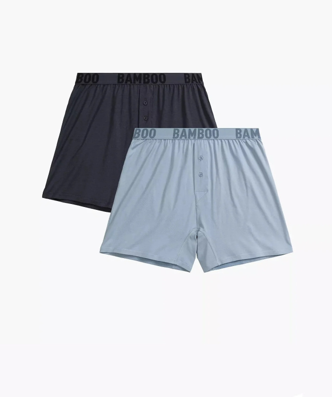 Boxerky Atlantic 2MBX-076 Bamboo A'2 S-2XL modrý grafit M