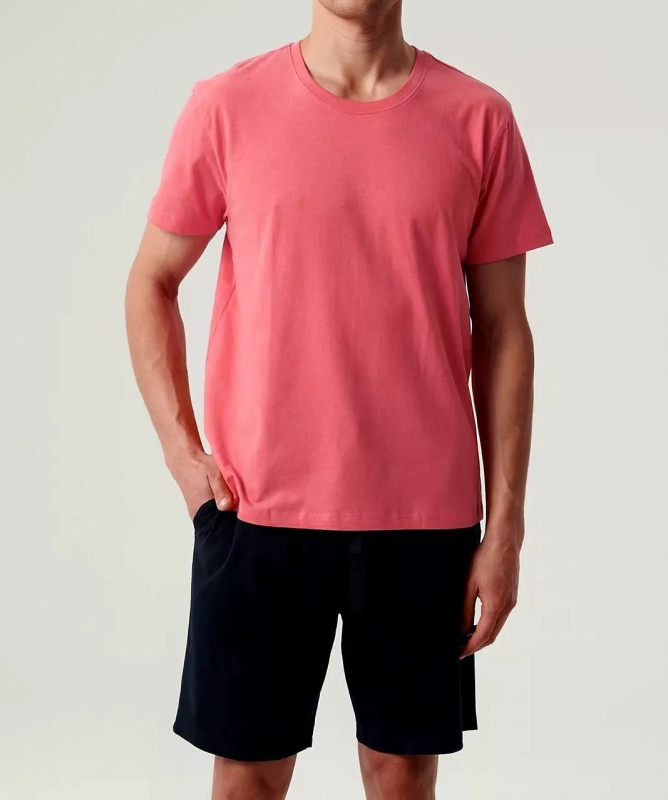 Pánské pyžamo Atlantic NMP-379 kr/r S-2XL korálově zelená S