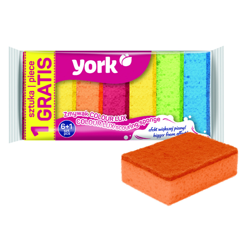 Kuchyňská houbička Color lux 6+1 ks. 3018