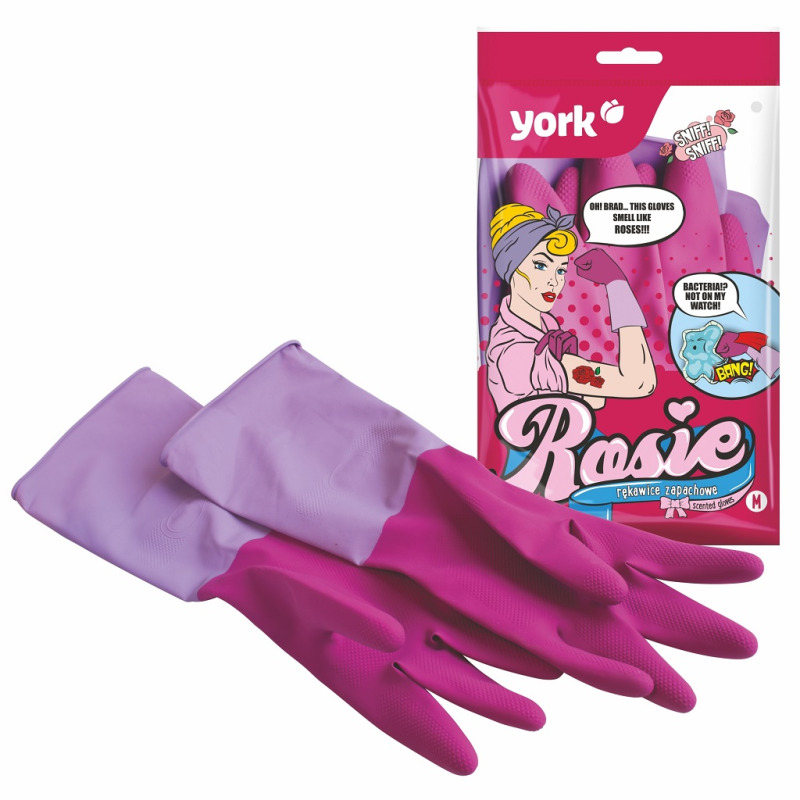 Gumové úklidové rukavice YORK Rosie vel. M