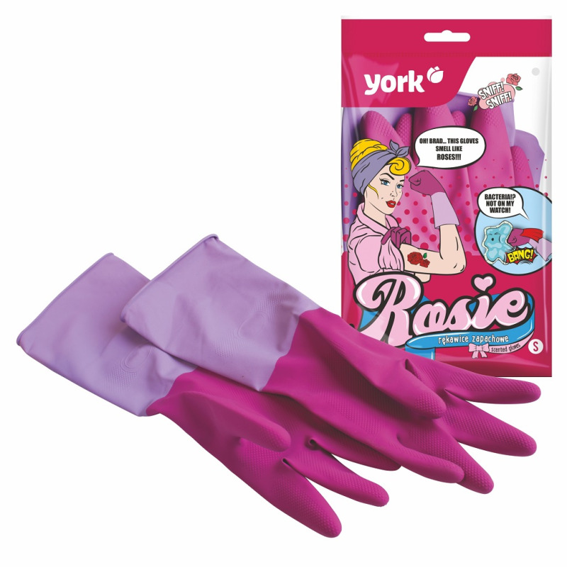 Gumové úklidové rukavice YORK Rosie vel. S