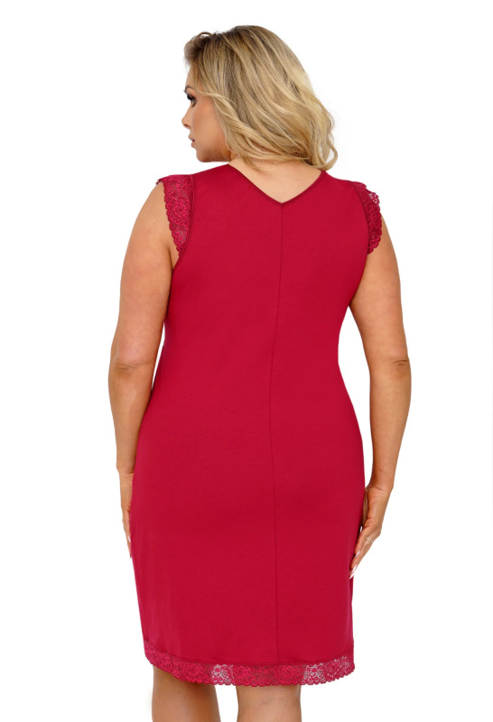 Noční košilka Donna Vera plus bordo Barva: Bordó, Velikost: 6XL