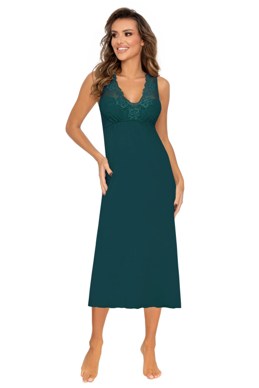 Noční košilka Donna Kristina Long green Barva: Zelená, Velikost: S
