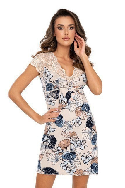 Noční košilka Donna Sofia Barva: Béžová, Velikost: XL