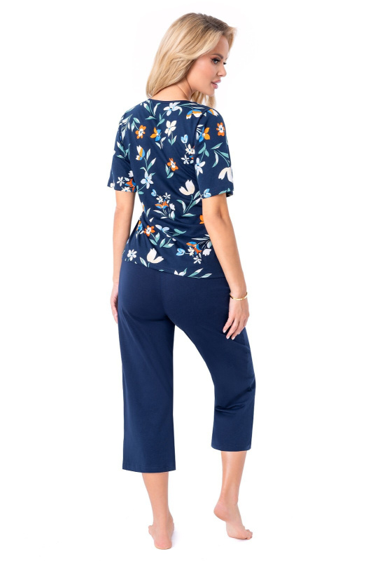 Pyžamo Donna Caroline 3/4 cr/r M-2XL tmavě modrá L
