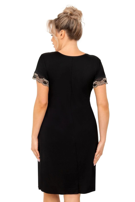 Košile Donna Hana Plus cr/r 3XL-6XL černá 6XL