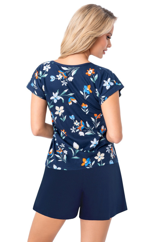 Pyžamo Donna Caroline Short kr/r S-2XL tmavě modrá M