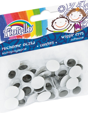 Pohyblivé oči lepící 15mm, 40ks