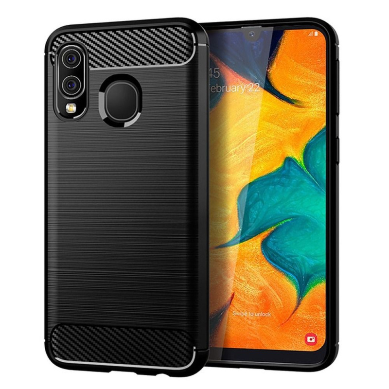 OEM Pouzdro Forcell Carbon SAMSUNG Galaxy A40 černé