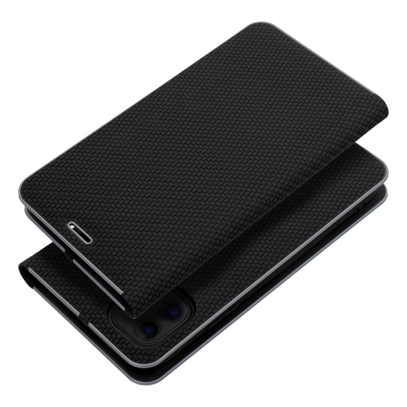 OEM Pouzdro Forcell LUNA Book Carbon APPLE IPHONE XR (6.1") černé