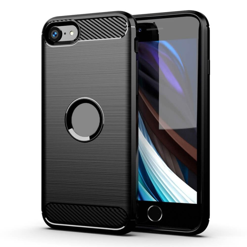 OEM Pouzdro Forcell Carbon APPLE IPHONE SE 2020 černé
