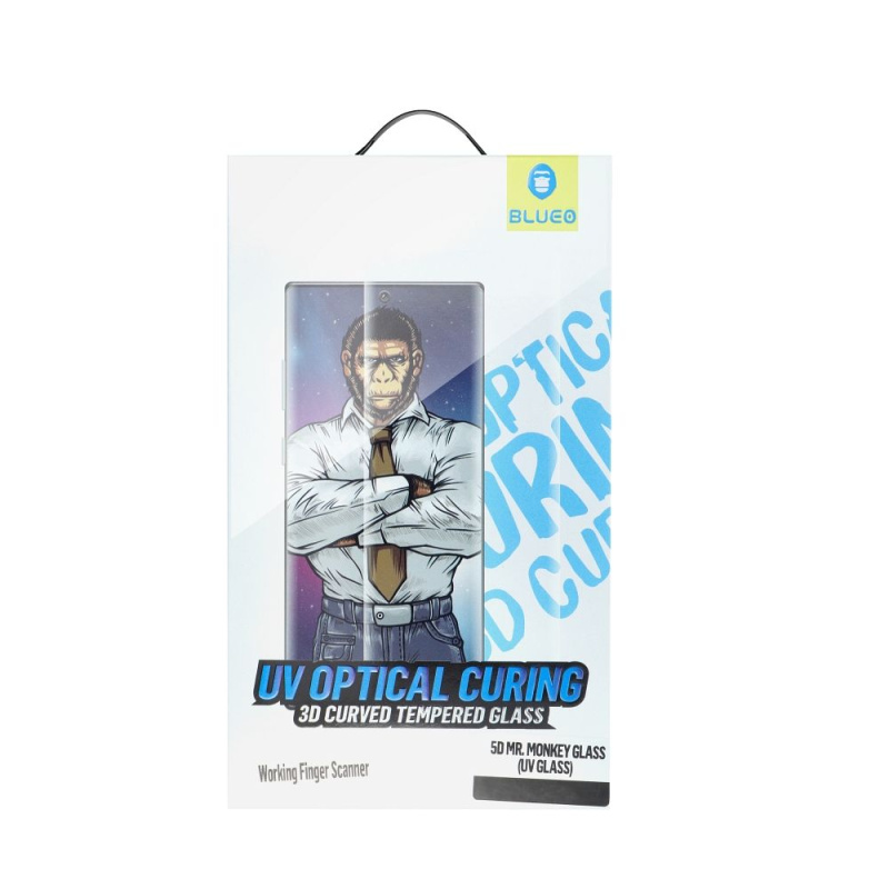 Blueo Tvrzené sklo 5D Mr. Monkey Glass Huawei P40 Pro transparent (UV Glass)