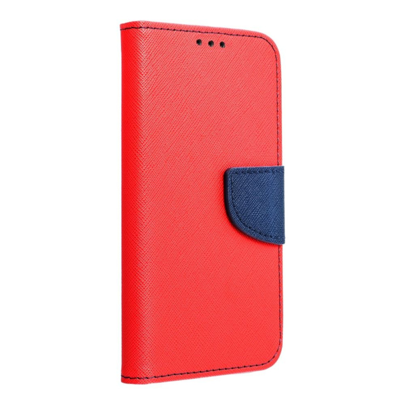OEM Pouzdro Fancy Book Xiaomi Redmi Note 9 červené/navy blue