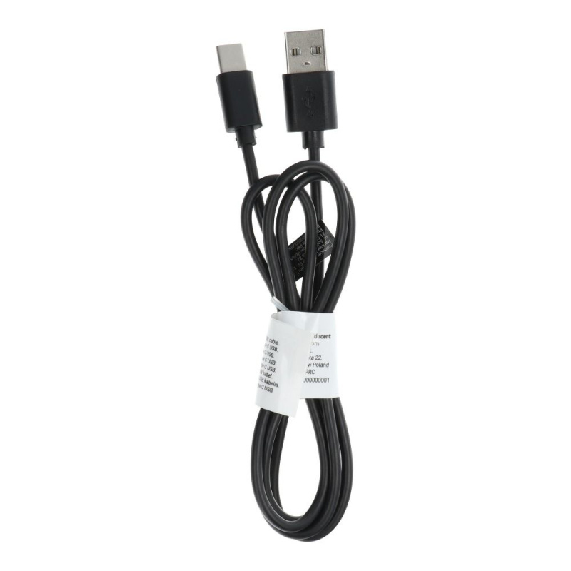 OEM Kabel USB - Typ C 2.0 C363 1 metr černý (koncovka 8mm)