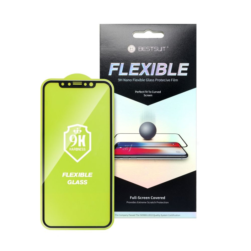 Bestsuit Tvrzené sklo Flexible Nano Glass 5D Full Glue - Apple iPhone 12 5,4" černé